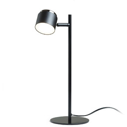 Lampa stołowa LED czarna chromowana z mlecznym akrylem