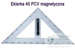 Ekierka Trójkąt Tablicowy 45  Biały Magnetyczny