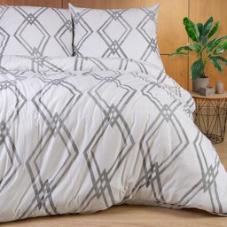 Darymex Pościel jersey 220x200 Geometria biała szara 2200