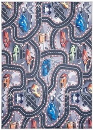 Dywan dziecięcy ulice drogi samochody B-605 Flannel Printed