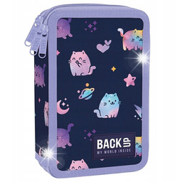 Piórnik Z Wyposażeniem Dla Dziewczynki Backup Violet Kittens