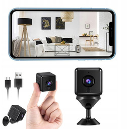 Bezprzewodowa Kamera Wifi Czarna Z Czujnikiem Ruchu