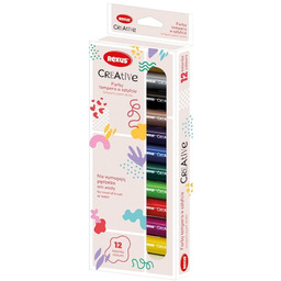 Farby tempera w sztyfcie 12 kolorów