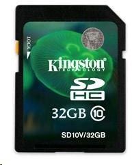 Kingston 32GB SecureDigital (SDHC) Memory Card (Class 10)