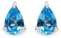 CASSI 7 Srebrne kolczyki z swiss blue topaz