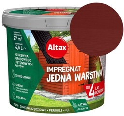 ALTAX Impregnat Jedna Warstwa 4,5L mahoń do drewna