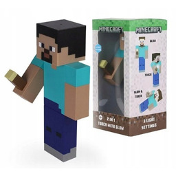 Latarka Z Lampką 2W1 Minecraft Steve 3D