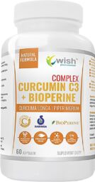 Wish Curcumin C3 + Bioperine Complex, kurkumina