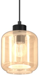 Milagro Lampa wisząca szklana Sombra MLP8370 bursztynowa czarna