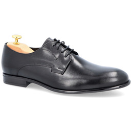 Skórzane półbuty męskie - TAPI A-6951 CZARNE