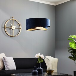 Maco Design Żyrandol Vivien, dwukolorowy, niebieski/złoty