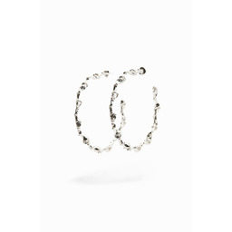 Kolczyki koła XL posrebrzane Zalio