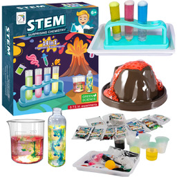 Zestaw Edukacyjny 14 Eksperymentów Naukowych Wybuchowy Wulkan Mały