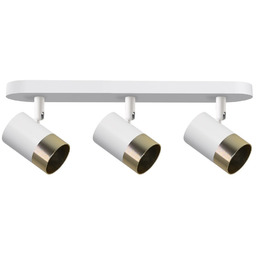 Lampa sufitowa plafon TOBI biało-złota