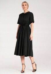 Sukienka szmizjerka Koszulowa sukienka szmizjerka Czarna M1178 S/M