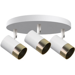 Lampa sufitowa plafon TOBI biało-złota