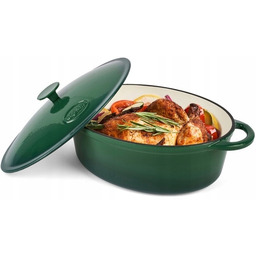 Brytfanna Garnek żeliwny Emaliowana Gęsiarka indukcja 4 Litry