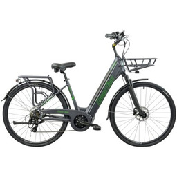 GREENTIME Rower elektryczny Swing D18 28 cali Ciemnoszary