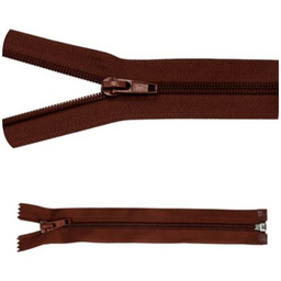 Zamek błyskawiczny #5 Rozdzielczy 40cm Brąz 5szt