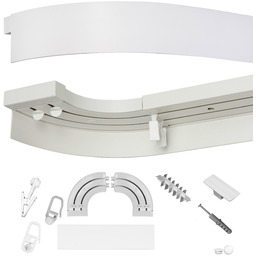 Karnisz pcv 2 tory+ Łuk 256 Dł, osłoną