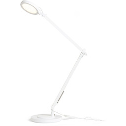 Lampa biurkowa LED biała dwuramienna ze ściemniaczem 185cm
