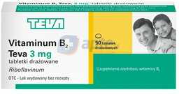 Vitaminum B2 Teva 3mg x50 tabletek