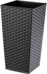 Donica z wkładem rattan Pesaro 30 cm, grafit