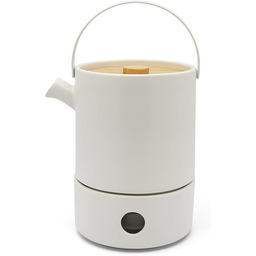Biały ceramiczny dzbanek do herbaty 1,2 l