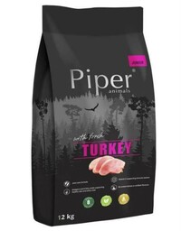DOLINA NOTECI Piper Animals Junior z indykiem 12kg