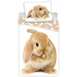 Pościel Bawełniana 140x200 Komplet Pościeli Dziecka Króliczek Królik