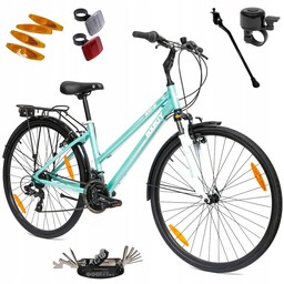 Rower Damski Trekkingowy 28" Alu Shimano Turystyczny Dzwonek