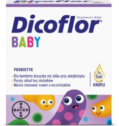 Zestaw Dicoflor Baby, dla niemowląt i dzieci, krople,