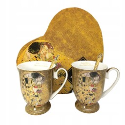 Komplet Porcelanowych Kubków Gustav Klimt Pocałunek