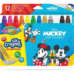 Kredki żelowe, wykręcane, Colorino Kids, Mickey, 12 kolorów