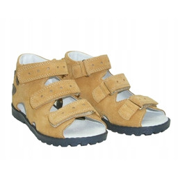 Kornecki Or 116 Rudy/w sandałki profilaktyczno-rehabilitacyjne na rzepy