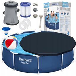 Basen Stelażowy Bestway Pompa 366x76 Pokrywa 11w1 Pokrywa