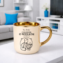 Kubek elegancki Ksiądz człowiek o wielkim sercu -