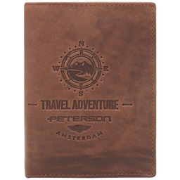 Skórzany męski portfel Peterson PTN N4-BE-TRAVEL