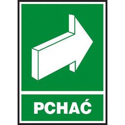 Z-38E - Znak ewakuacyjny Pchać