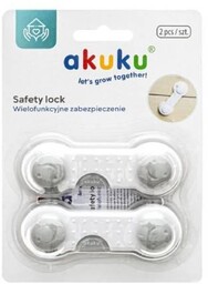 AKUKU Zabezpieczenia do szafek - szare 9cm, 2szt.