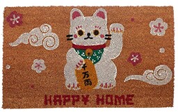 Wycieraczka z włókna kokosowego Maneki Neko - Szczęśliwy