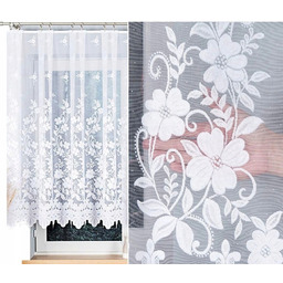 Ludwika firana żakardowa wzór 023092, 400x140cm prosta (gotowa)