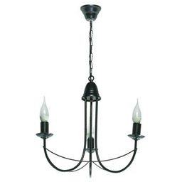 Żyrandol Nikozja 3 czarny Lampex