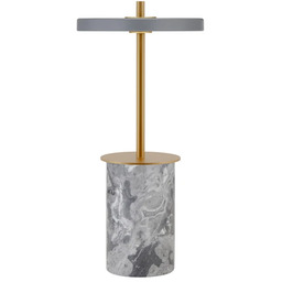UMAGE - Lampa akumulatorowa Asteria MOVE MINI, marmurowo-szara/mosiężna,