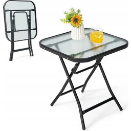 Stół Stolik Kwadratowy tarasowy, balkonowy składany Duży 80x80