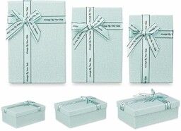 Zestaw pudełek dekoracyjnych Zielony Karton Tie 3 sztuki