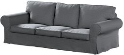 Pokrowiec na sofę Ektorp 3-osobową, nierozkładaną, ciemno szary