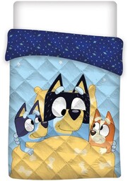 Narzuta Bluey psy pieski Bandit niebieska kołderka koc