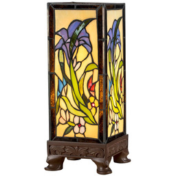 Artistar Lampa stołowa tiffany KT180029, brązowy / rdzawy,