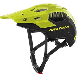 Cratoni Unisex  kask dla dorosłych, czarny/neonowy żółty,